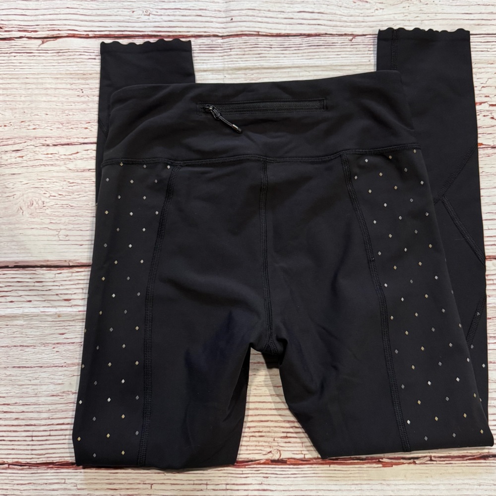 Lululemon Tight Stuff Tight Reflective in Black / Night Fall Black Tricolor Sz 4 - Picture 8 of 14